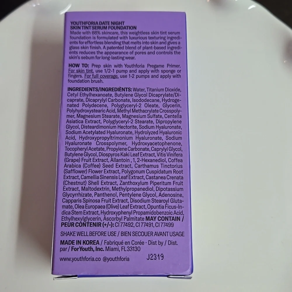 Youthforia Date Night Skin Tint Serum Foundation - 330 Medium